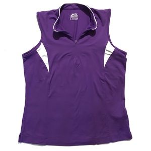 Slazenger Golf Shirt 1/4 Zip Tank Size M